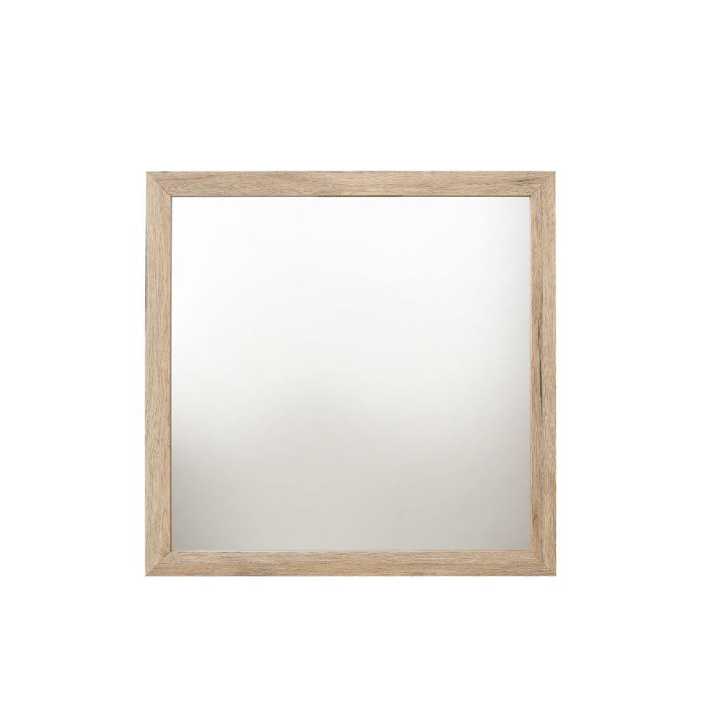 Mirror (NO Beveled Edge) Shape: Square Orientation: Horizontal (Landscape) Wooden Frame: Molding Trim, 3mm Mirror<br/><br/><b>Product Features</b><ul><li>Case: 1Pc/1Ctn</li><li>Finish: Natural</li><li>Style: Transitional</li><li>Materials: Wood, Veneer (P