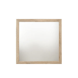 Mirror (NO Beveled Edge) Shape: Square Orientation: Horizontal (Landscape) Wooden Frame: Molding Trim, 3mm Mirror<br/><br/><b>Product Features</b><ul><li>Case: 1Pc/1Ctn</li><li>Finish: Natural</li><li>Style: Transitional</li><li>Materials: Wood, Veneer (P