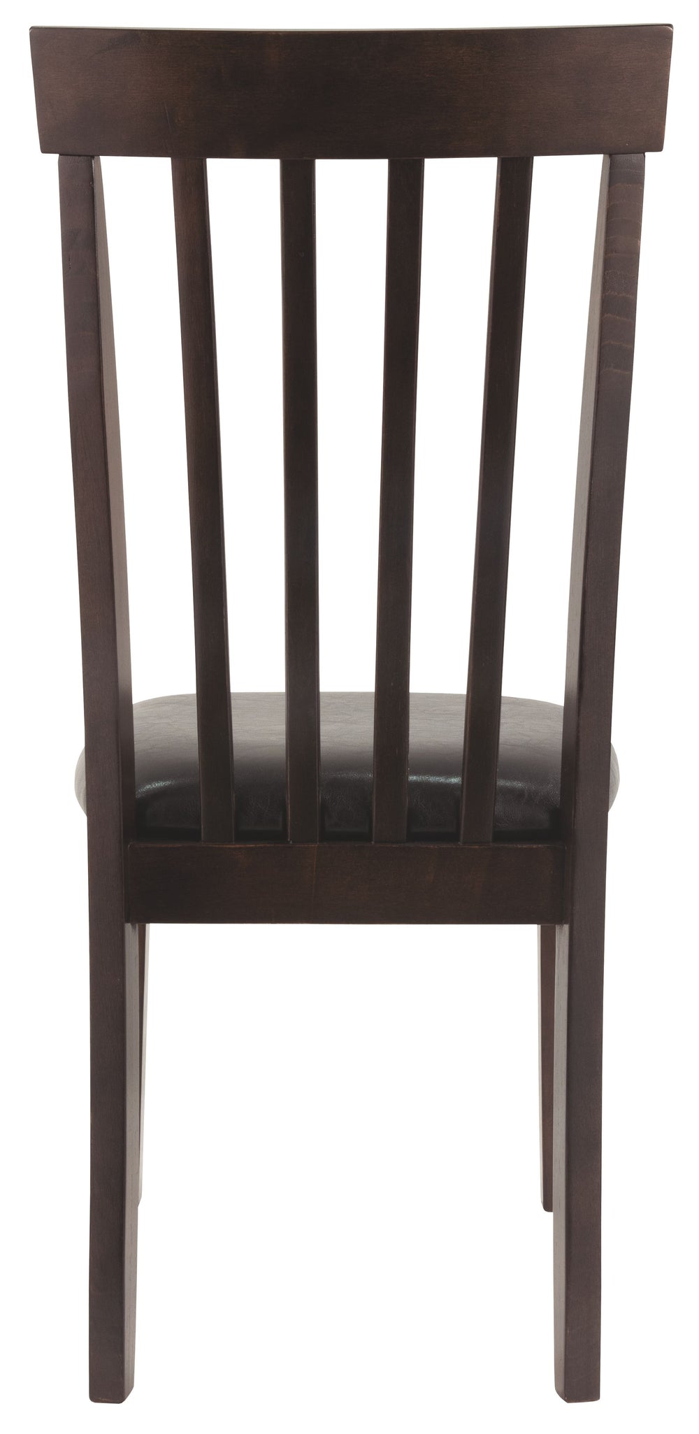 If contemporary tantalizes your taste buds, savor the beauty of this sleek upholstered dining room side chair. Rake back design complements an open and airy aesthetic. Dark and dramatic finish makes a bold, beautiful statement.<br><br><b>Additional Dimens