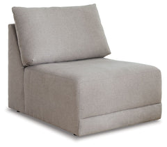 This armless chair is made with polyester/cotton/nylon upholstery. Fully finished on all sides, it pairs with other items in the series to make a modular sectional.<br><br><b>Additional Dimensions</b><br><ul><li>Seat depth: 27-"</li><li>Seat height: 19-"<