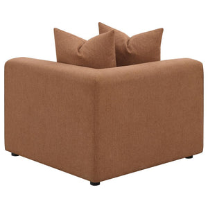 Jennifer - Upholstered Corner Chair - Terracotta