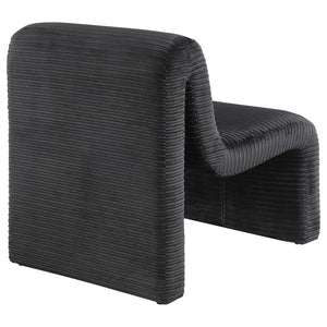 Drayton - Upholstered Curved Armless Accent Chair - Black