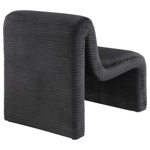 Drayton - Upholstered Curved Armless Accent Chair - Black