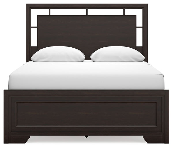 Covetown - Dark Brown - Queen Panel Bed