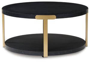 Shylore - Black / Brass Finish - Occasional Table Set (Set of 3)