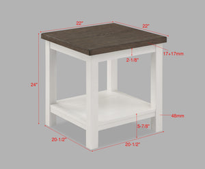 Dakota - Table Set (Coffee & 2 End Tables) - White