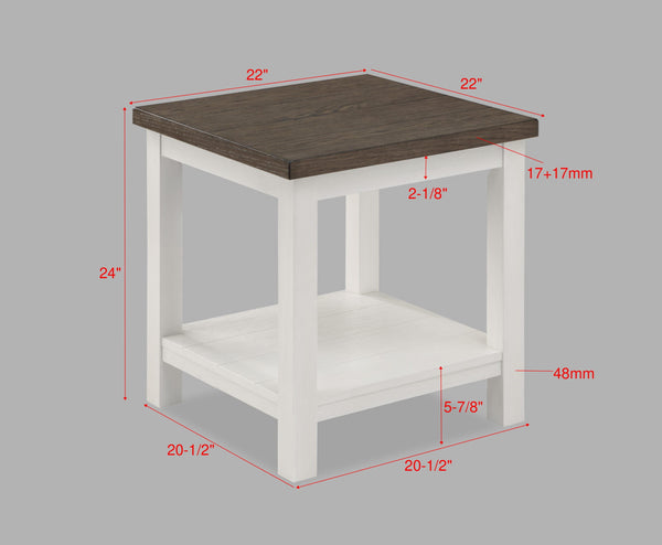 Dakota - Table Set (Coffee & 2 End Tables) - White
