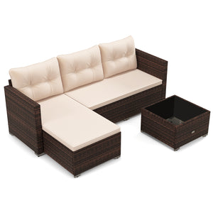 Made of premium hand-woven rattan for long-lasting elegance<br>Soft seat and back cushions make you more comfortable<br>Comfortable armrests for better relaxation<br>Zipped design makes the seat cushion cover easy to maintain<br>Coffee table with tempered
