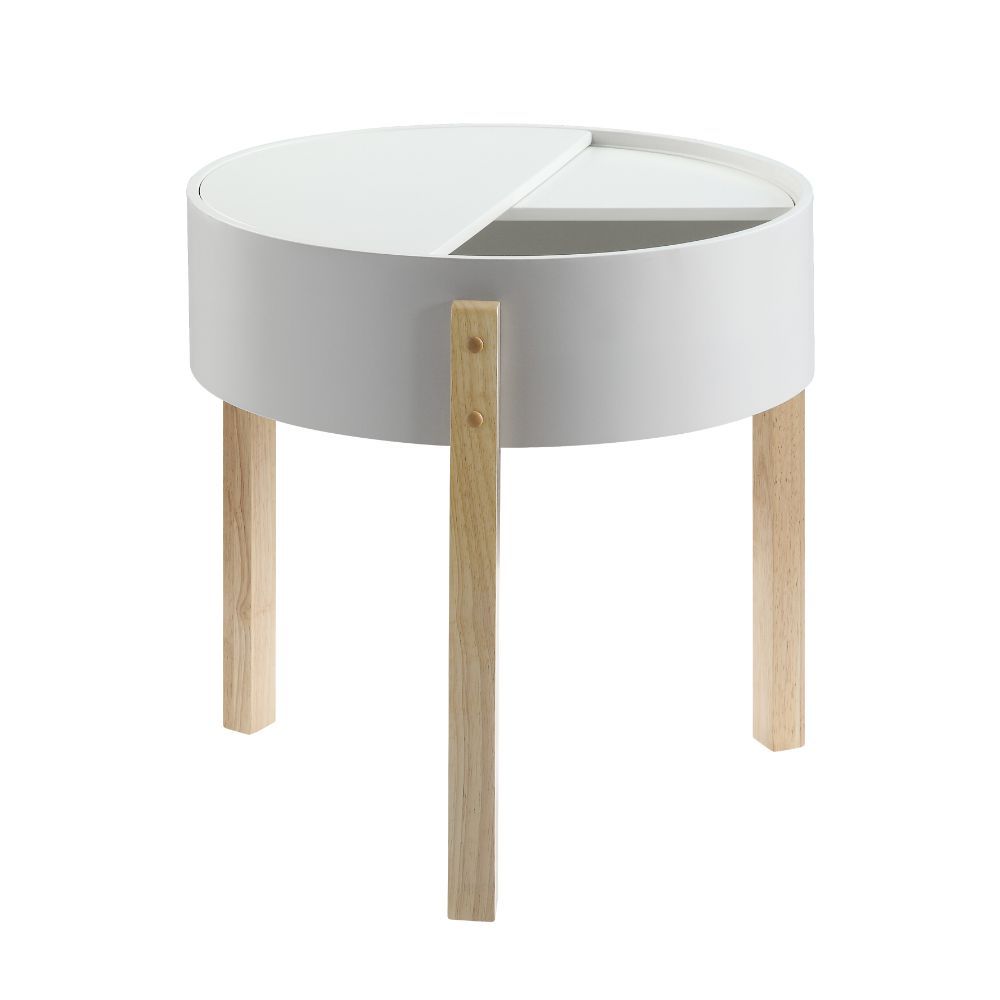 The Bodfish end table is not only beautiful but multi-functional. Its neutral color palette and wooden straight-square legs make it a perfect fit for a mid-century modern aesthetic. It boasts hidden top storage. Perfect for storing all your miscellaneous 