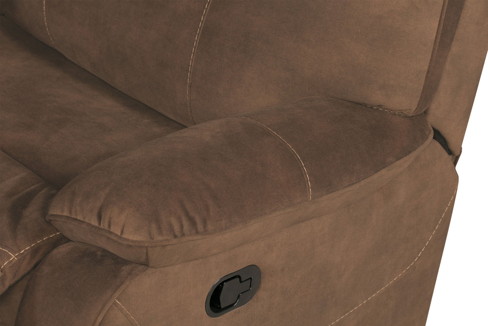 Imagine the cozy feeling of reclining in furniture this beautiful. with welcoming character, Cooperâ€™s manual recline features let you put your feet up in style while ensconced in relaxation. Its heavy-weight, high-performance cover is available in neutr
