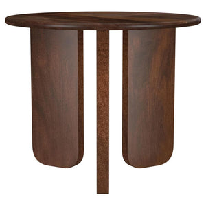 Dale - Round Solid Mango Wood Side End Table - Brown