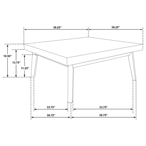 Westerly - Square Wood Coffee Table - Walnut Brown
