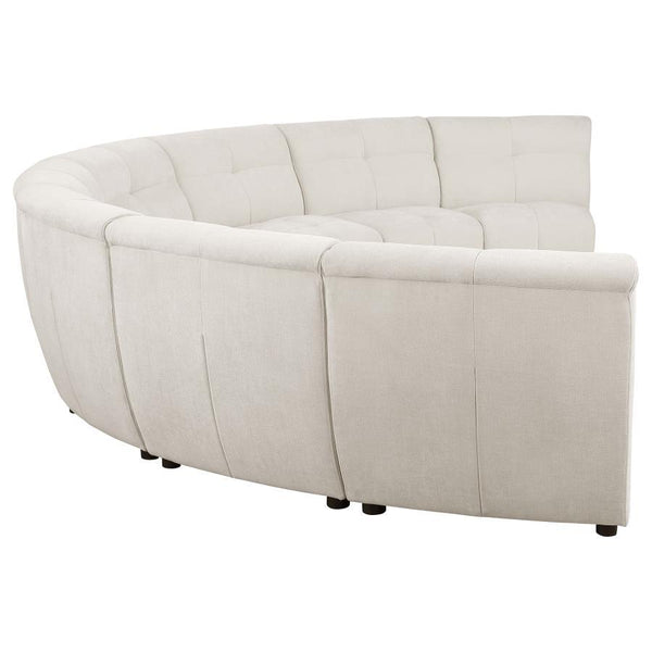 Charlotte - 8 Piece Upholstered Modular Sectional Sofa - Ivory