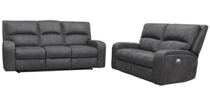 Polaris - Power Reclining Sofa And Loveseat - Slate