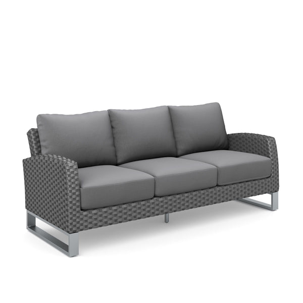 Fiji - 2 Piece Living Room Set (Sofa & Slat Top Coffee Table) - Gray