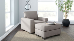 For a fresh spot in your space, turn to this designer chair and ottoman. Wind down at the end of a long day when you sink into this canyon of comfort. <h4><b>Greaves - Stone - Chair</b></h4> <table width=-"100%-"><colgroup><col style=-"width: 30%