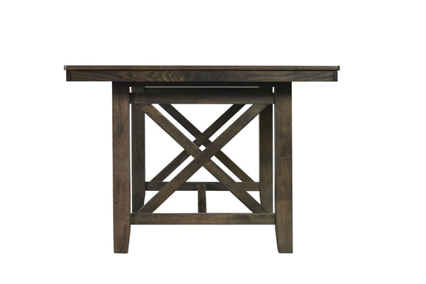  this table ensures unparalleled strength and stability. The multi-step walnut brown finish enhances the natural wood