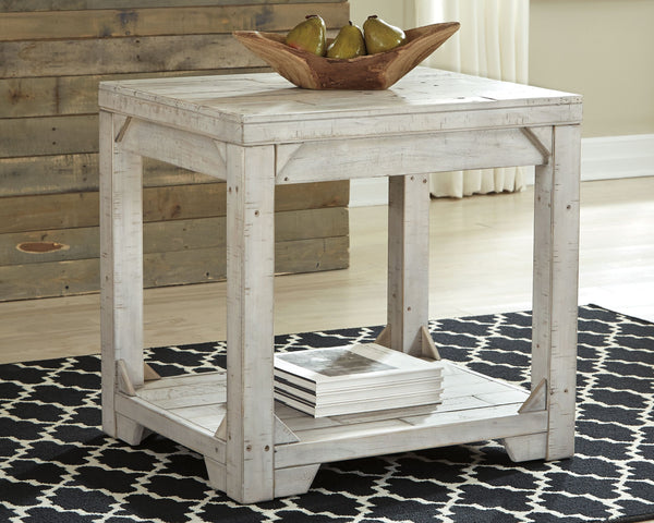  unique triangle accents and relaxed white washed finish. With a handcrafted look thanks to