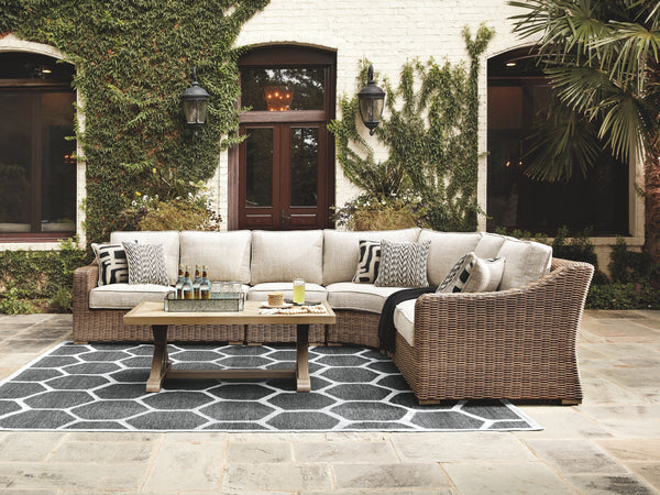 Beachcroft - 5 Pc. - Sectional Lounge Set - Beige