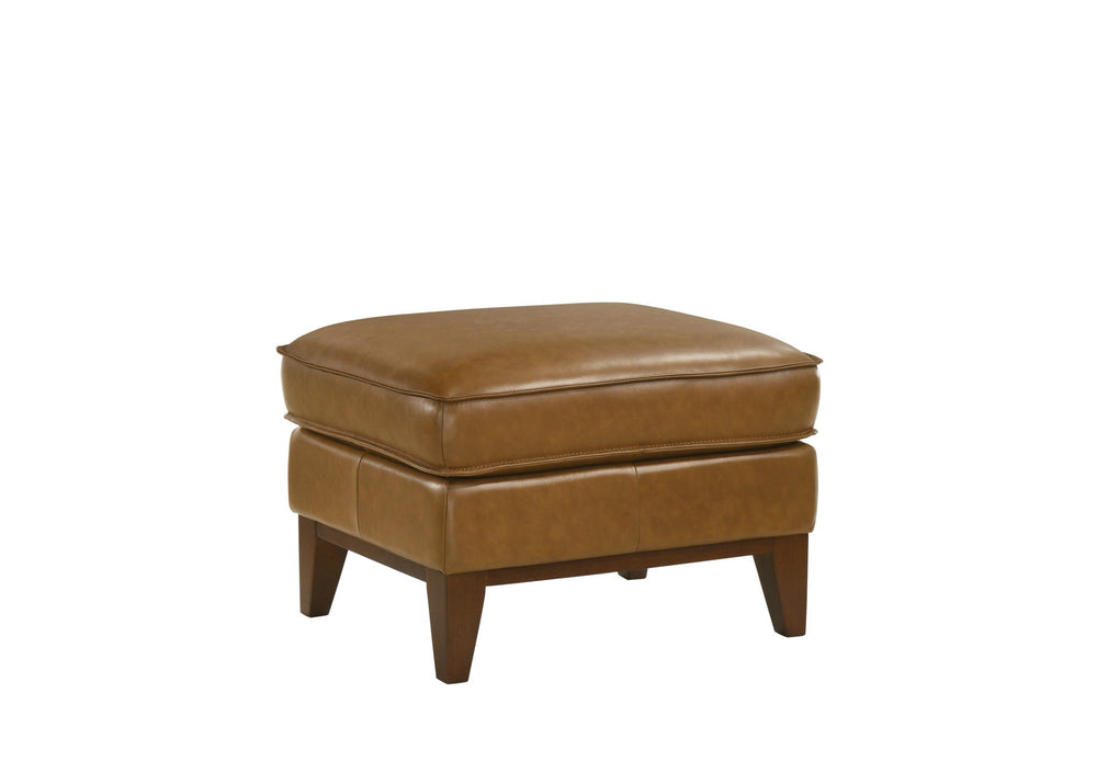 The Caspar Top Grain Leather Ottoman combines timeless design with everyday functionality. Upholstered in luxurious caramel brown 100% top-grain leather, this ottoman is known for its durability, breathability, and refined aesthetic. Crafted with quality 