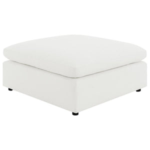 Introduce impeccable comfort with a modern ottoman that coordinates with your modular sectional sofa. This accent piece features neutral water-resistant boucle upholstery for an on-trend look and feel that works in a variety of homes and living spaces. Th