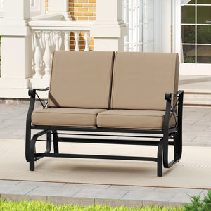 Offer a reliable and secure seating experience with robust metal construction<br>Reinforced crossbars for additional stability<br>A 2-person seating space can hold up to 660 lbs for reliable support<br>Comfort is achieved with 5.5" thick seat cushions<br>