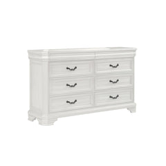 Introducing the Lyndhurst Dresser in Vintage Whiteâ€”a blend of timeless elegance and practical functionality. Crafted from solid Acacia, Acacia veneers, and manufactured wood, this dresser ensures enduring strength and durability. Its heirloom white fini