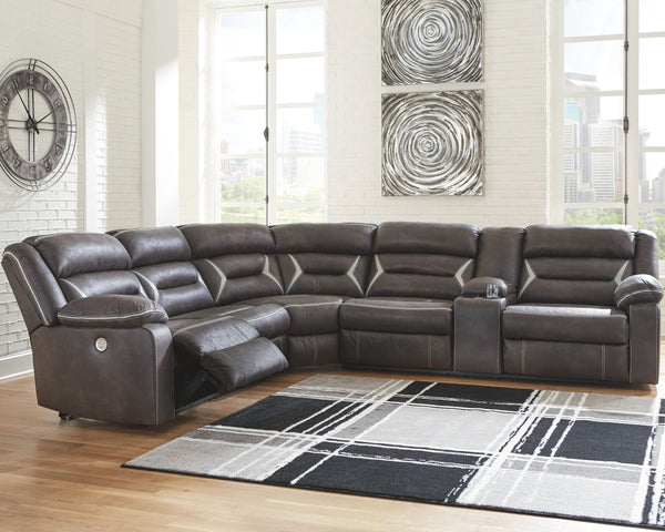 You could play it safe. Or you could choose to stand out in the crowd with this brilliantly styled sectional with power. Ultra cool, ultra contemporary and ultra comfortable, this fashion-forward sectional sports a fabulous faux leather enhanced with cont