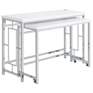 Jackson - 4 Piece Multipurpose Counter Height Table Set - White