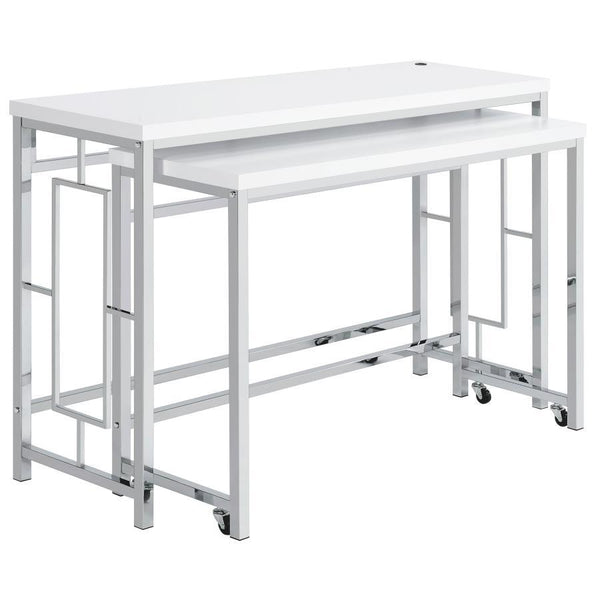 Jackson - 4 Piece Multipurpose Counter Height Table Set - White