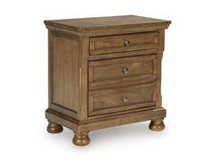 A relaxed take on casual traditional design, this nightstand strikes a comfy pose with a classic sensibility. Its timeless design and chestnut brown wood tone create a welcoming retreat tailored to your laid-back lifestyle. Metal knobs in an aged pewter c
