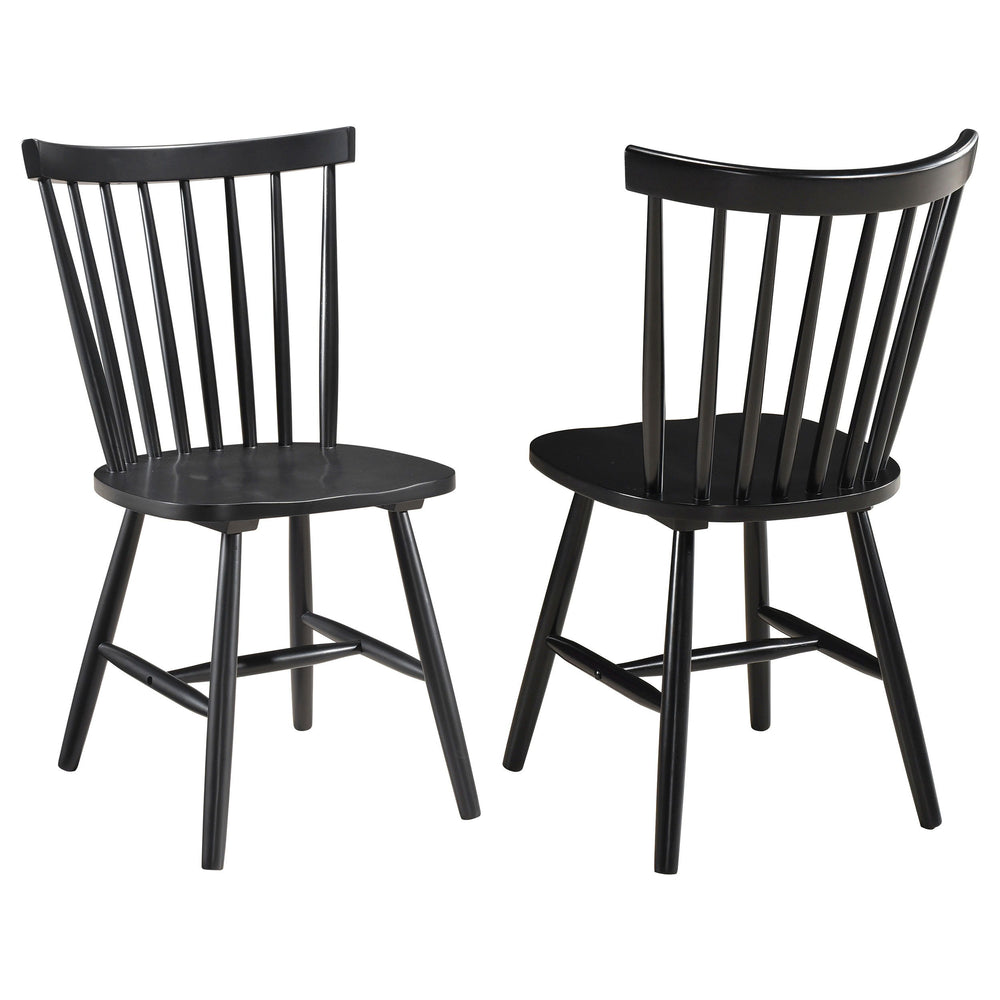 Enhance casual seating with the straightforward, timeless cottage character of a traditional dining chair. Perfect for the kitchen or dining room, it boasts stylish wooden construction from Asian hardwoods, complete with a crisp black finish that compleme
