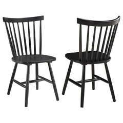 Enhance casual seating with the straightforward, timeless cottage character of a traditional dining chair. Perfect for the kitchen or dining room, it boasts stylish wooden construction from Asian hardwoods, complete with a crisp black finish that compleme