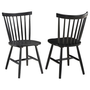 Enhance casual seating with the straightforward, timeless cottage character of a traditional dining chair. Perfect for the kitchen or dining room, it boasts stylish wooden construction from Asian hardwoods, complete with a crisp black finish that compleme