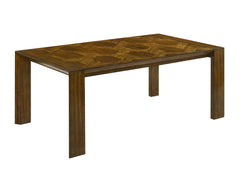 Transform your dining space into a haven of warmth and style with this stunning ensemble, perfect for both casual and formal settings. The tailored chairs and tufted bench are upholstered in a soft neutral fabric, providing luxurious comfort and a modern 