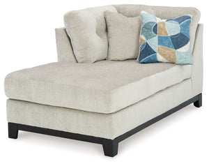 This left-arm facing corner chaise is made with polyester upholstery. Pairs with other items in the series to make a sectional.<br><br><b>Additional Dimensions</b><br><ul><li>Arm height: 37-"</li><li>Seat depth: 52-"</li><li>Seat height: 21-"</li><li>Top 