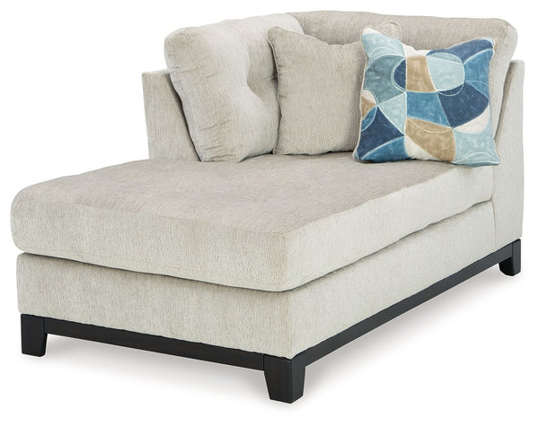 This left-arm facing corner chaise is made with polyester upholstery. Pairs with other items in the series to make a sectional.<br><br><b>Additional Dimensions</b><br><ul><li>Arm height: 37-"</li><li>Seat depth: 52-"</li><li>Seat height: 21-"</li><li>Top 