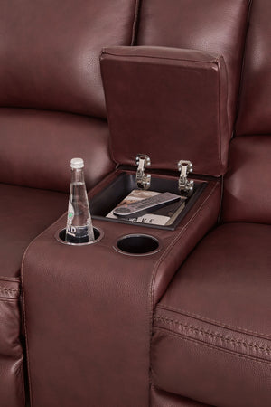 Alessandro - Garnet - 3 Pc. - Power Reclining Sofa