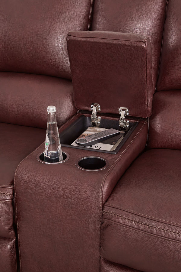Alessandro - Garnet - 3 Pc. - Power Reclining Sofa