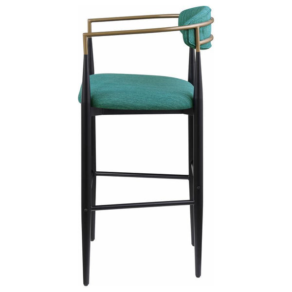 Tina - Fabric Upholstered Bar Chair (Set of 2) - Green