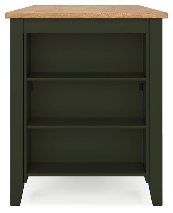 Gesthaven - Natural / Green - Rectangular Dining Room Counter Table