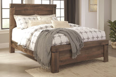 If you love country living, this queen panel bed matches your authenticity. Rustic finish, plank-style details and nailhead trim pay homage to reclaimed barn wood, making for a chic look loaded with charm. Mattress and foundation/box spring available, sol