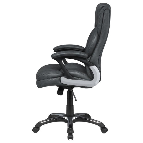 Nerris - Upholstered Adjustable Home Office Desk Chair - Gray
