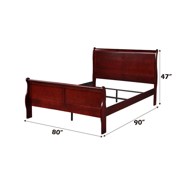 Louis Philippe - Eastern King Bed - Cherry