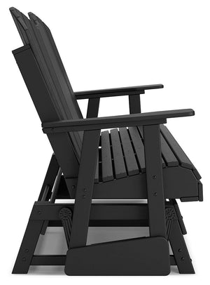 Hyland Wave - Black - Glider Loveseat