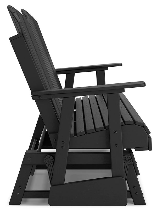 Hyland Wave - Black - Glider Loveseat