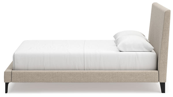 Cielden - Soft Gray - Queen Upholstered Bed with Roll Slats