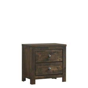 The Blue Ridge 2 Drawer Nightstand from New Classic Furniture is a testament to sustainable elegance. Crafted from reclaimed solid wood, sourced responsibly from various origins, this nightstand showcases an eco-friendly ethos. The naturally timeworn appe