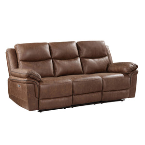 The Ryland Power Dual Recliner Sofa in Brown is designed for those who value both style and comfort. Built with premium hardwood and plywood frames, this sofa provides durable, long-lasting support. The plush, resilient foam cushions, enhanced by advanced