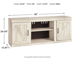 Bellaby - Whitewash - 4-Piece Entertainment Center